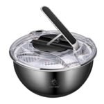 Stainless Steel Salad Vegetable Dehydrator Salad Drying Machine Fruit And Vegetable Drain Basket Household Vegetable Washing Press Water Throwing Artifact - Image 6