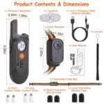 1Pc 984FT Dog Training Collar IP65 Waterproof Pet Beep Vibration Electric Shock Collar 3 Channels Rechargeable Transmitter Receiver Trainer With Recording Safety Keypad Lock - Image 5