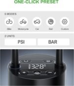 AMPBANK AT004 Smart Portable Tire Air Pump For Cars, Motorcycles, Bicycles And Balls With Pressure Gauge And LED Screen For Fast Inflation - Image 7