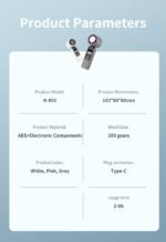 Portable Handheld Fan, Speed Adjustable Turbo Mini Fan, Reduced Temperature Mode, Rechargeable Digital Display Foldable - Image 6