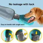 800ml Dogs Water Bottle Portable High Capacity Leakproof Pet Foldable Drinking Bowl - Image 3