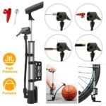 Mini Bike Pump Portable Bicycle Tire Inflator Ball Air Pump W/ Mount Frame For Mountain Road Bike