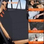 Dog Car Back Seat Cover With Zipper Mesh Window Storage Bags Waterproof 600D Oxford Cloth Car Seat Protector With Slide Flaps For Cars Trucks SUVs - Image 6