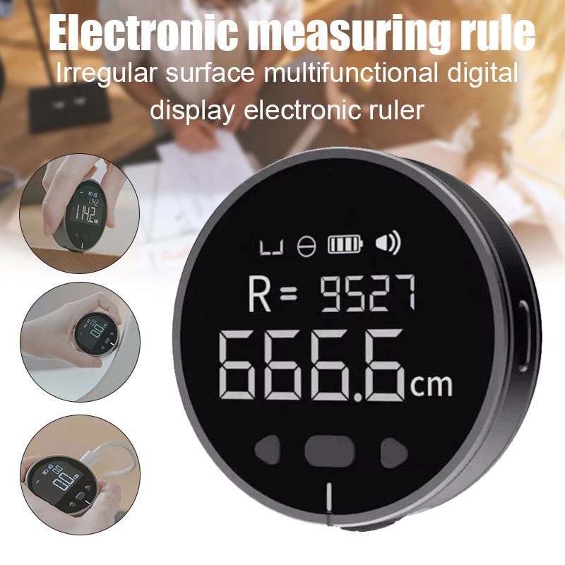 74e7659c-c381-4668-919a-348c64114d35.jpg Distance Measuring Instrument Electronic Measuring Ruler Tape Measure High Definition Digital LCD High Precision Electronic Measuring Ruler Tool - Image 1