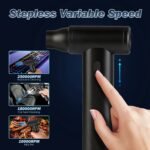 1Set Compressed Air Duster Brushless Motor 250000RPM Stepless Variable Speed 1WmAh Battery Cordless Dust Blower Vacuum Cleaner Portable Jet Dry Blower For PC Keyboard Car Home - Image 9