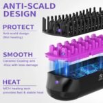 Hair Straightener Brush, Ionic Plus Steam Straightening Brush For Smooth, Anti-frizz Hair, Anti-Scald Ceramic Straightening Comb - Image 6