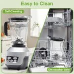 Moothie Blender, Countertop Blenders For Kitchen With 23 34 60oz BPA-Free Portable Cups, Professional Smoothie Maker With Four Programs For Shakes, Sauces, Juice And Ice Crushing - Image 4