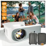 4K 5G Bluetooth Projector  4D Keystone Correction Native 1080P Full HD Outdoor Movie Projector For Smart Phone Laptop PC DVD TV PS4