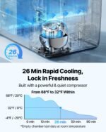 Car Refrigerator, DC 12/24V AC100-240V Compressor Electric Cooler,  -4°F To 68°F Truck Refrigerator With APP Control, Wheels & Dual Zone, 48 QT Cars Cooler For RVs, Boats, Camping, Fishing - Image 2