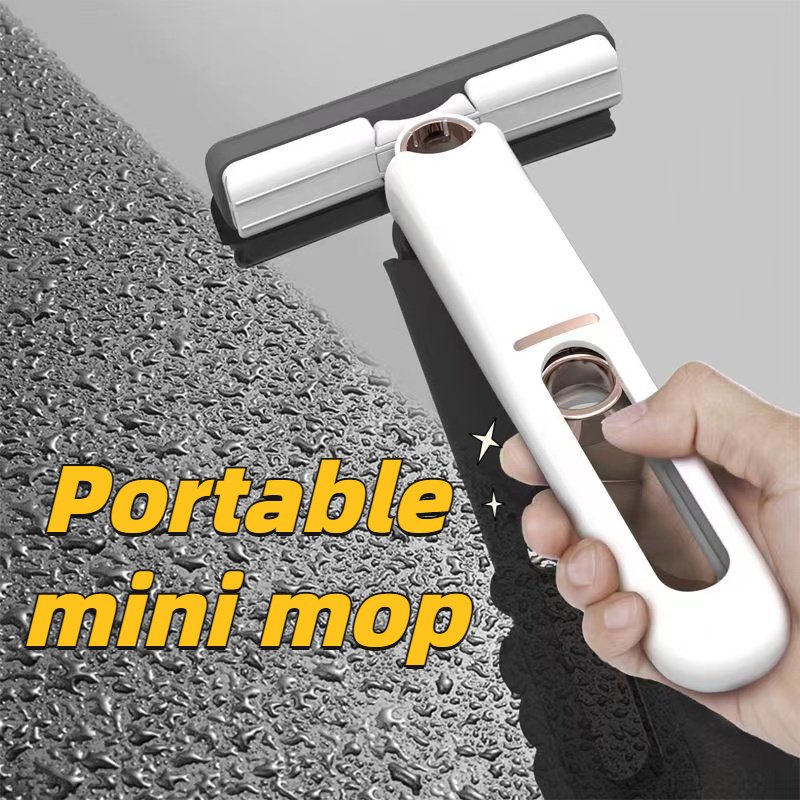 810fee2a-b9ad-4e03-b6ec-61460d110052.jpg New Portable Self-NSqueeze Mini Mop, Lazy Hand Wash-Free Strong Absorbent Mop Multifunction Portable Squeeze Cleaning Mop - Image 1