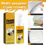 2Pcs Multipurpose Foam Cleaner Spray 100ml, Foam Cleaner For Car And House Lemon Flavor, All-Purpose Household Cleaners For Car And Kitchen - Image 2