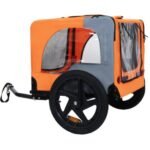 Utdoor Heavy Duty Collapsible Pet Bike Trailer With 16-Inch All Terrain Wheels & Universal Hitch   Foldable Dog Cargo Carrier Cart For Bicycles - Image 8