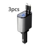 Metal Car Charger 100W Super Fast Charging Car Cigarette Lighter USB And TYPE-C Adapter - Image 2