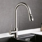 Pull-out Hot And Cold Household Kitchen And Dishwashing Brushed Copper Sink Faucet - Image 5