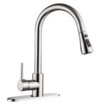 Pull-out Hot And Cold Household Kitchen And Dishwashing Brushed Copper Sink Faucet - Image 7