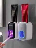 Wall Mounted Automatic Toothpaste Holder Bathroom Accessories Set Dispenser - Image 8