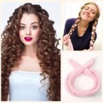 Satin Heatless Hair Curler, Lazy Natural Soft Wave DIY Heatless Curls For Sleep In Overnight, For All Hair Types - Pink - Image 3