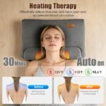Neck Massager Pillow Ergonomic Massager Memory Foam Pillow With 3-Level Heating 3-Intensity Vibration 30Min Timer For Neck Back Shoulder Pain Relief - Image 3