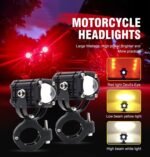 2pcs M5 Spotlight Ultra Bright LED Fog Lights, Headlights, Motorcycles, Cars, Projectors, Waterproof - Image 8