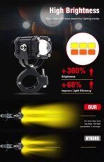2pcs M5 Spotlight Ultra Bright LED Fog Lights, Headlights, Motorcycles, Cars, Projectors, Waterproof - Image 10