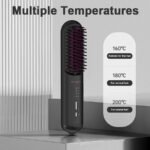 Portable USB Rechargeable Cordless Men Beard Hair Straightener Brush Mini Wireless 2 In 1 Woman Hair Straightener Comb - Image 6