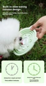 3-in-1 Pet Travel Collapsible Bowl Foldable Slow-Feeder With Strong Suction Cups  Portable Silicone Dog Bowl With Hook For Hanging On Collar-Backpack - Image 7