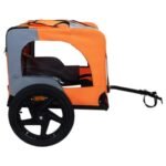 Utdoor Heavy Duty Collapsible Pet Bike Trailer With 16-Inch All Terrain Wheels & Universal Hitch   Foldable Dog Cargo Carrier Cart For Bicycles - Image 3