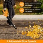1Pc Cordless Leaf Blower Handheld Electric Battery Powered Air Blower Max 124MPH 300CFM With 2 Adjustable Speeds 2Pcs 18V 2000mA Battery And Charger For Yard Patio - Image 8