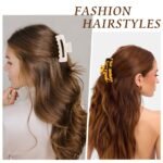 4Pcs Tortoise Hair Claw Clips, Acetate Hair Claw Clip Acrylic French Hair Banana Barrettes Jaw Clips, Stylish Hair Accessories For Women 3.15 Inch - Image 3