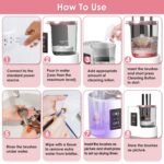 4 In 1 Electric Makeup Brush Cleaner USB Powered Automatic Brush Blender Machine With Timer Digital Display Cleaning Drying - Image 10