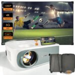 4K 5G Bluetooth Projector  4D Keystone Correction Native 1080P Full HD Outdoor Movie Projector For Smart Phone Laptop PC DVD TV PS4 - Image 2