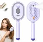 Electric Spray Massage Hair Brush,300 MAh Electric Steaming Massage Hair Care Brush, Rechargeable Detangling Electric Steam Brushs For Hair For Reduce Frizz, Nourishes Hairs, Anti-Static - Image 2