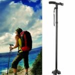Folding LCD Walking Stick Cane With Flashlight For Senior Aluminium Travel Hiking Cane Trekking Pole Crutch Handle Strap 5 Gears - Image 2