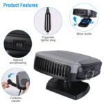 12V 150W Portable Car Auto Heater Heating Fan 2 In 1 Defroster Demister Windshield Heater Automotive Cooling Fan - Image 7