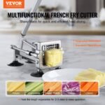 French Fry Cutter Stainless Steel Potato Vegetable Slicer Chopper 3 Blades - Image 2