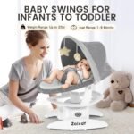 Baby Swing For Infants With Motion Detection, Electric Baby Swing With 3 Swing Modes, 12 Lullabies  5-Speeds - Image 5