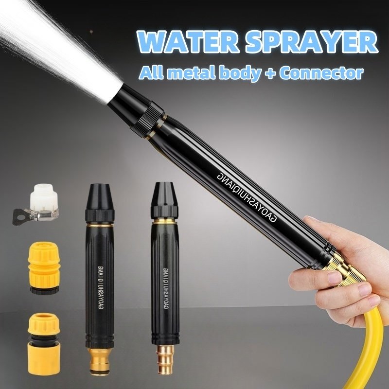 a5e07f18-c771-43ea-a694-59732b471b09-1.jpg Portable High Pressure Washing Water Gun Car Wash Nozzle Adjustable Nipple Type Direct Spray Home Garden Shower Watering Hose - Image 1