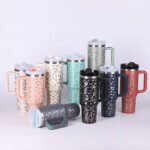 40 Oz Tumbler with Handle Straw Lid Insulated Stainless Steel Vacuum Reusable Coffee Cup Holder Friendly Keep Drinks Cold Gifts for Lover Women Men Car Gym Travel - Image 7