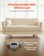 Furniture Dolly 4 Pcs Steel Tri-dolly Set Furniture Mover 440 Lbs Capacity - Image 3