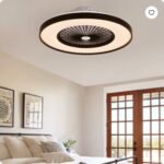 23 Inch Black Ceiling Fan Light With LED RGB   Dimmable & Color Changing, APP & Remote Control, Modern Smart Ceiling Fan For Living Room - Image 4
