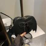 Heart Shape Bag Strap Design Bat Wings One Shoulder Crossbody Bag - Image 7