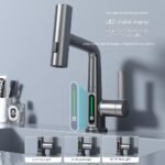 Intelligent Digital Display Faucet Pull-out Basin Faucet Temperature Digital Display Rotation - Image 8