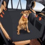 Dog Car Back Seat Cover With Zipper Mesh Window Storage Bags Waterproof 600D Oxford Cloth Car Seat Protector With Slide Flaps For Cars Trucks SUVs - Image 2