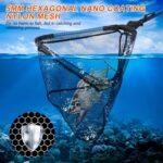 1Pc Foldable Fishing Net For Summer With Aluminum Alloy Rod EVA Handle Durable 5MM Hexagonal Nano Coating Nylon Mesh - Image 7