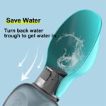 800ml Dogs Water Bottle Portable High Capacity Leakproof Pet Foldable Drinking Bowl - Image 4