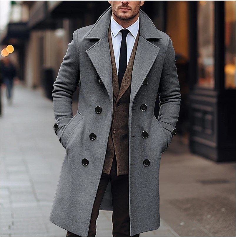 bece0351-7c9b-4975-bef2-a1376a17a839-3.jpg Fall Winter Men Woolen Coat Double Breasted Long - Image 1