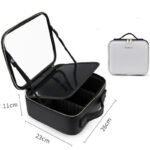 Smart LED Cosmetic Case With Mirror Cosmetic Bag Large Capacity Fashion - Image 8