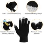 Unisex Touch Screen Gloves Full Finger Winter Warm Knitted Gloves For Warmth Running Cycling Camping Hiking - Image 9