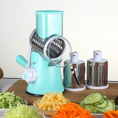 c265c580-f9b5-41c3-abc0-516675a10054.jpg Manual Kitchen Accessories Multifunctional Round Mandoline Potato Slicer Vegetable Cutter Slicer Cheese Kitchen Gadgets - Image 1
