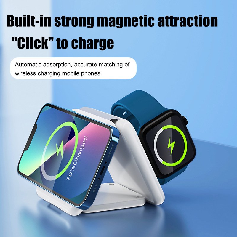 c29a558d-941a-47dd-b0af-aa9595e72531.jpg Folding Magnetic Suction Wireless Charger 3-in-1 - Image 1